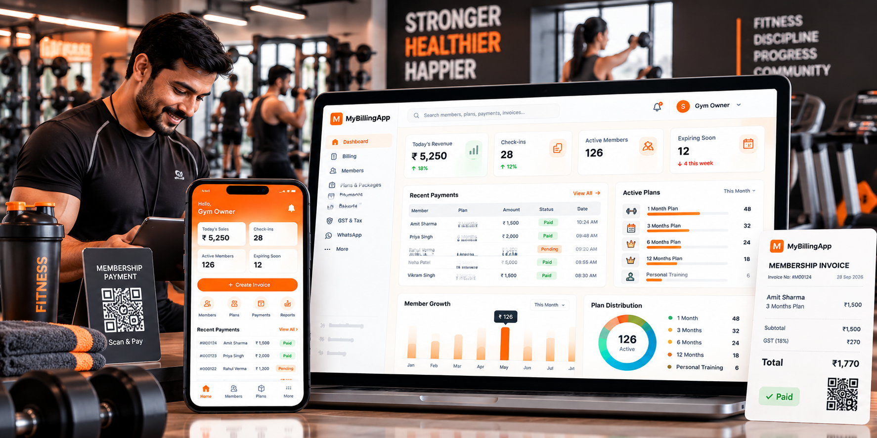 Gym billing on MyBillingApp